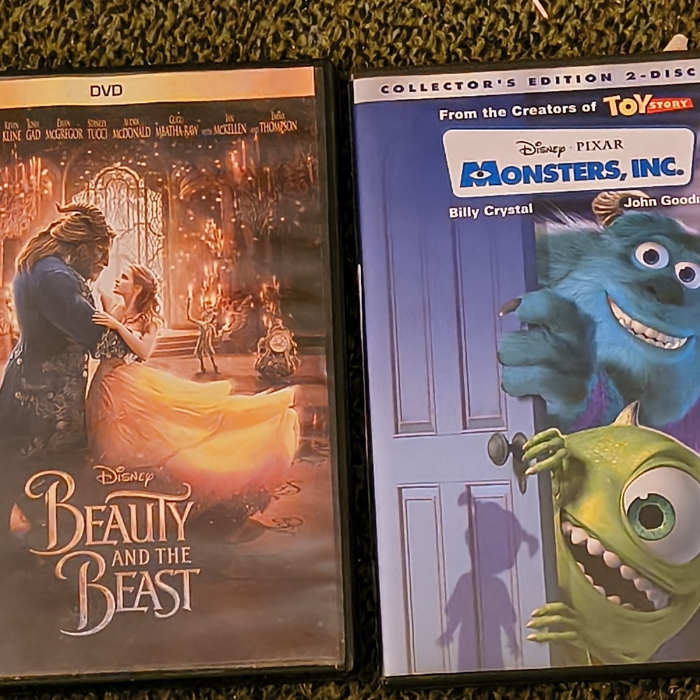 Disney Beauty and the Beast & Monsters, Inc. DVD Set - Blue, Yellow